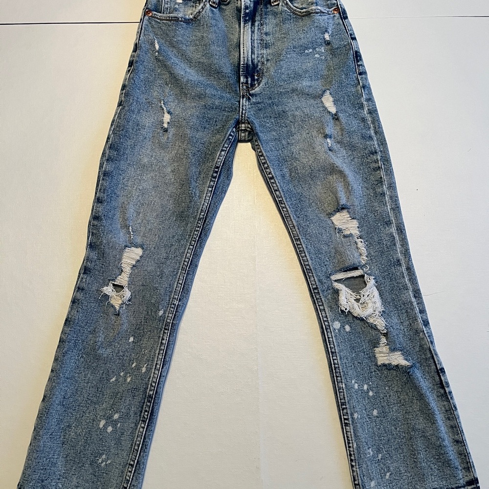 Abercrombie & Fitch Distressed Blue Jeans